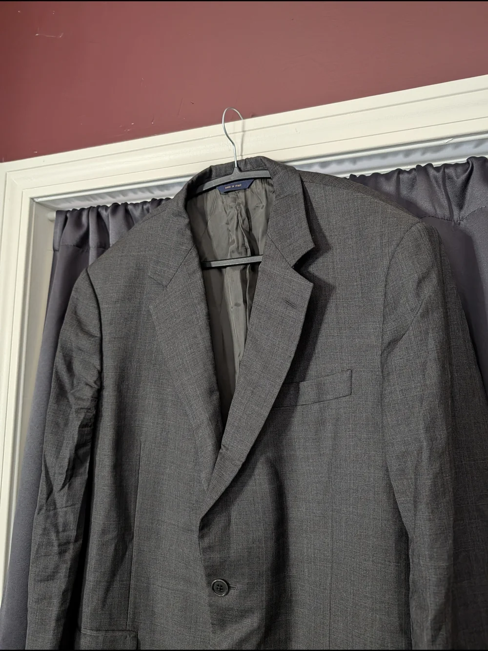 LORO PIANA x Brooks Brothers Gray Plaid Wool Two-Button Sport Coat Made In Italy